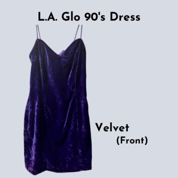 L.A. Glo Purple 90's Dress - Picture 1 of 3